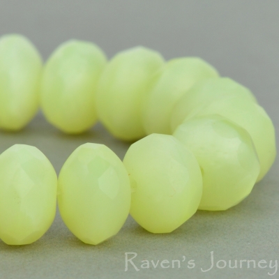 Rondelle (9x6mm) Yellow Silk (Vaseline)-osx