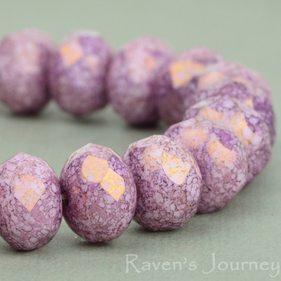 Rondelle (9x6mm) Purplestone Finish