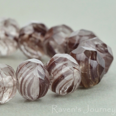 Rondelle (9x6mm) Crystal Burgundy Mix Opaque Transparent