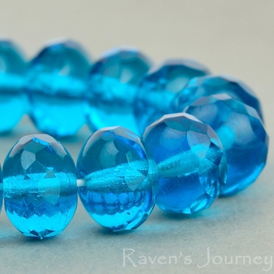 Rondelle (9x6mm) Aqua Transparent #2