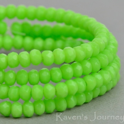 Rondelle (3x2mm) Green Opaque-osx