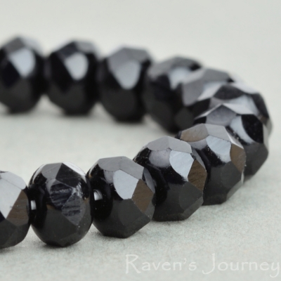Rondelle (5x3mm) Jet Opaque-osx
