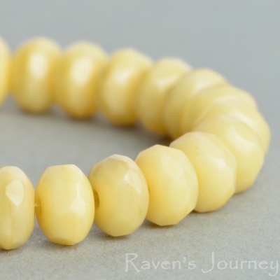 Rondelle (5x3mm) Ivory Opaque