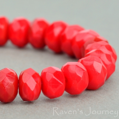 Rondelle (5x3mm) Red Opaque