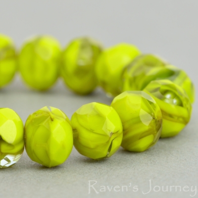 Rondelle (7x5mm) Gaspeite Aqua Mix Opaque Transparent