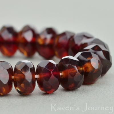 Rondelle (7x5mm) Garnet Grey Mix Transparent-osx
