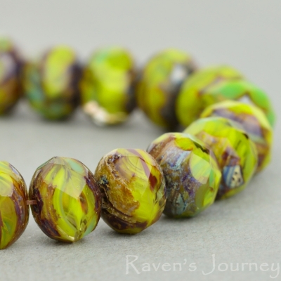 Rondelle (7x5mm) Gaspeite Turquoise Red Mix Opaque