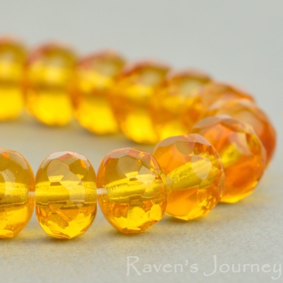 Rondelle (7x5mm) Amber Transparent-osx