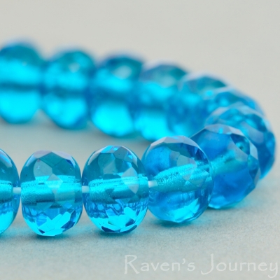 Rondelle (7x5mm) Aqua Transparent-osx