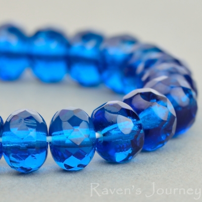 Rondelle (7x5mm) Aqua Transparent-osx
