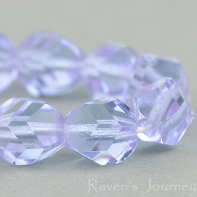 Nugget Cut (8mm) Light Fuchsia Transparent-osx