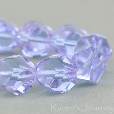 Nugget Cut (10mm) Light Fuchsia Transparent