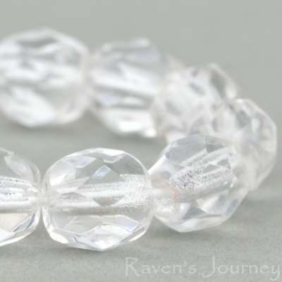 Round Faceted (6mm) Crystal Transparent-osx