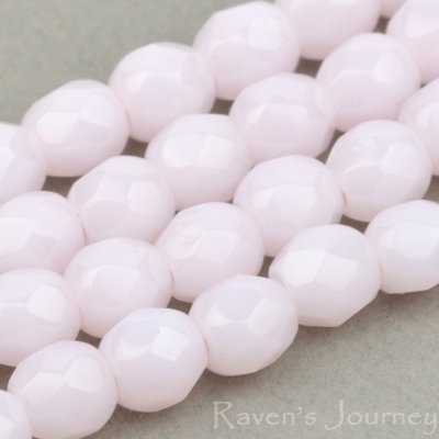 Round Faceted (4mm) Pink Opaline-osx