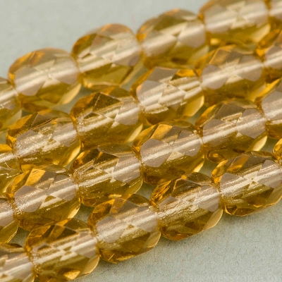 Round Faceted (4mm) Topaz (Dark) Transparent