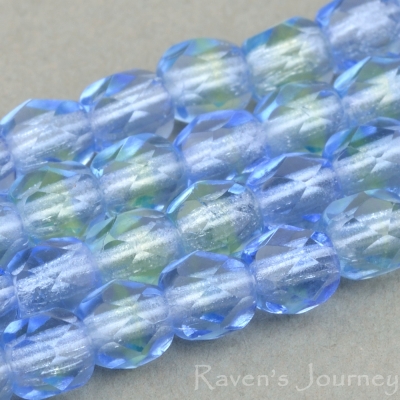 Round Faceted (4mm) Sapphire Citrine Mix Transparent