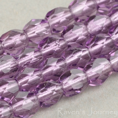 Round Faceted (4mm) Amethyst Transparent-osx