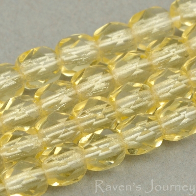 Round Faceted (4mm) Citrine Transparent