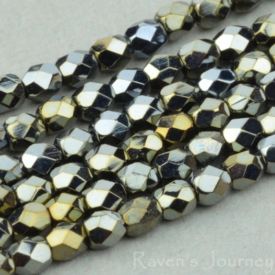 Round Faceted (3mm) Bronze Hematite Finish