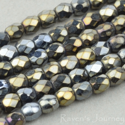 Round Faceted (3mm) Bronze Hematite Finish 2