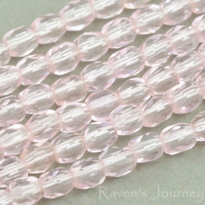 Round Faceted (3mm) Pink Transparent 2-osx