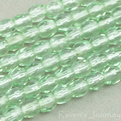 Round Faceted (3mm) Green Tourmaline Transparent-osx