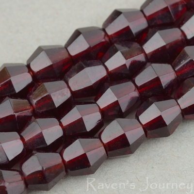 Bicone (4mm) Garnet Red Transparent