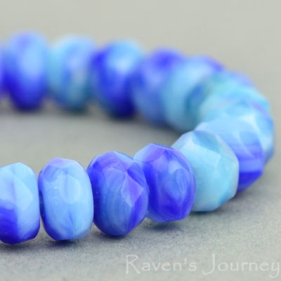Rondelle (5x3mm) Cobalt Sapphire Mint Opaque