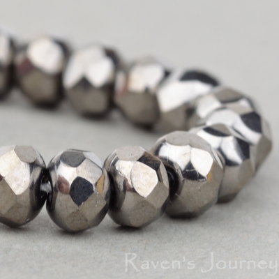 Rondelle (5x3mm) Chrome Opaque