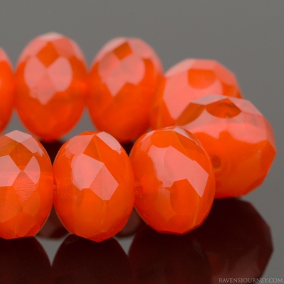 Rondelle (9x6mm) Orange Opaline I.