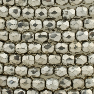 Round Faceted (3mm) Silver Finish-osx