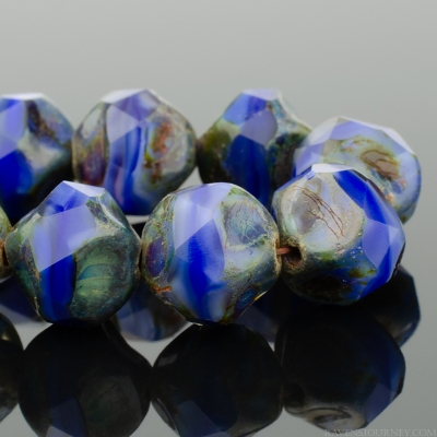 Baroque Central Cut (9mm) Royal Blue Silk with Picasso Finish