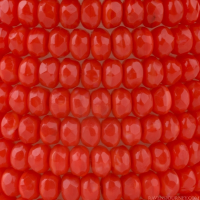 Gem Cut Microspacer (3x2mm) Burnt Orange Opaque