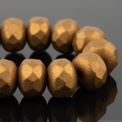 Rondelle (5x3mm) Harvest Gold Metallic Satin Finish