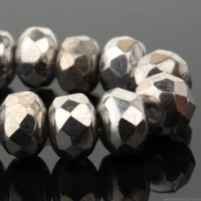 Rondelle (5x3mm) Silver Opaque Finish