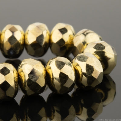 Rondelle (5x3mm) Gold Metallic Opaque Finish