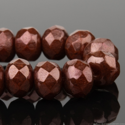 Rondelle (5x3mm) Dark Copper Metallic Finish