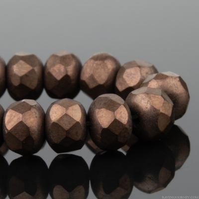Rondelle (5x3mm) Dark Bronze Opaque Matte