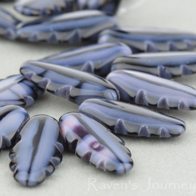 Retro Dagger (14x6mm) Jet Purple Mix Silk-osx