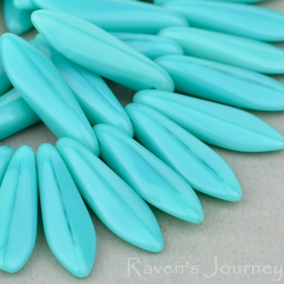 Medium Dagger (16x5mm) Turquoise Blue Opaque-osx