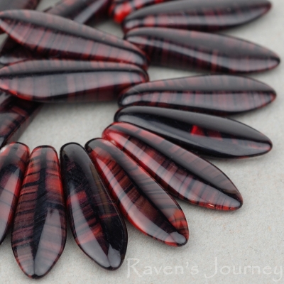 Medium Dagger (16x5mm) Jet Red Mix Opaque-osx