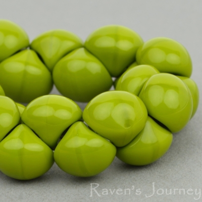 Button Bead (9mm) Gaspeite Opaque-osx