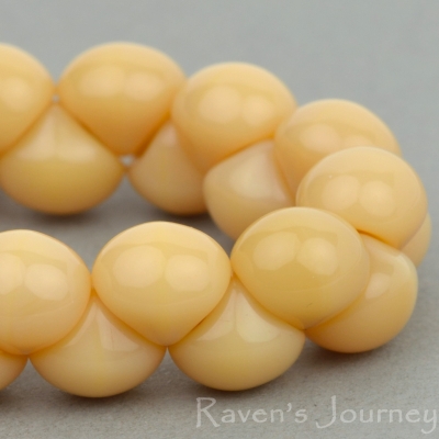 Button Bead (9mm) Ivory Opaque-osx