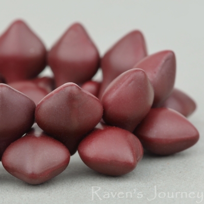 Spade (11x8mm) Maroon Opaque Matte