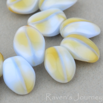 Petal (8x6mm) Blue Amber Mix Opaque-osx