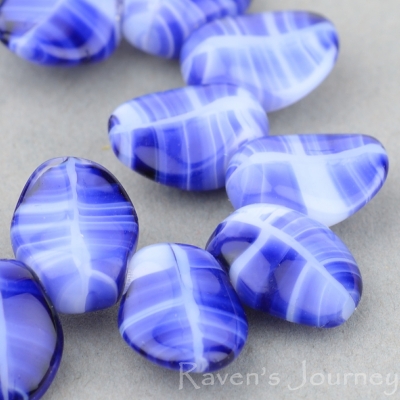 Petal (8x6mm) Cobalt White Mix Opaque