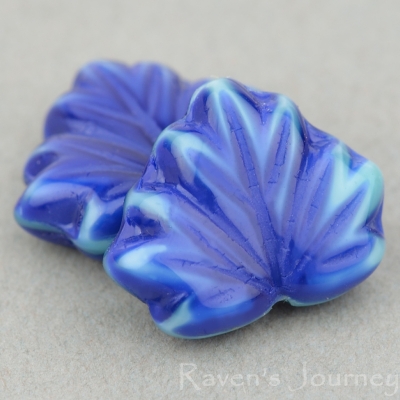 Maple Leaf (13x11mm) Blue Mint Uranium Opaque-osx