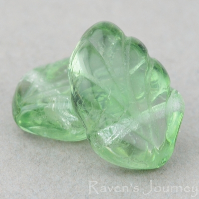 Fan Leaf (12x8mm) Tourmaline Green Transparent-osx