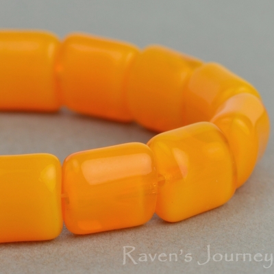 Barrel (8x8x6mm) Orange Opaline, 14 Strands of 20 Beads per Unit *Last Unit Remaining*