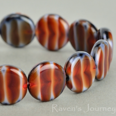 Pressed Coin (12mm) Orange Tiger's Eye